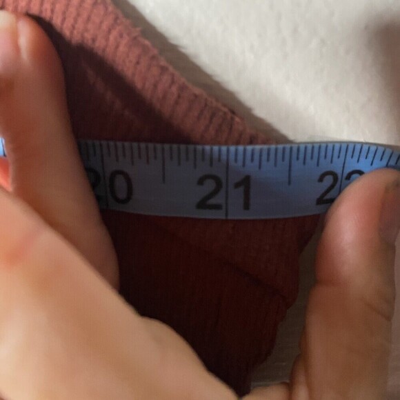 Intimately Free People Something Bout You Mini Dress Womens Large Ribbed Orange - Picture 9 of 11